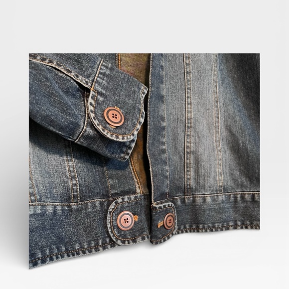 Chico's Blue Denim Jean Jacket - Picture 6 of 9